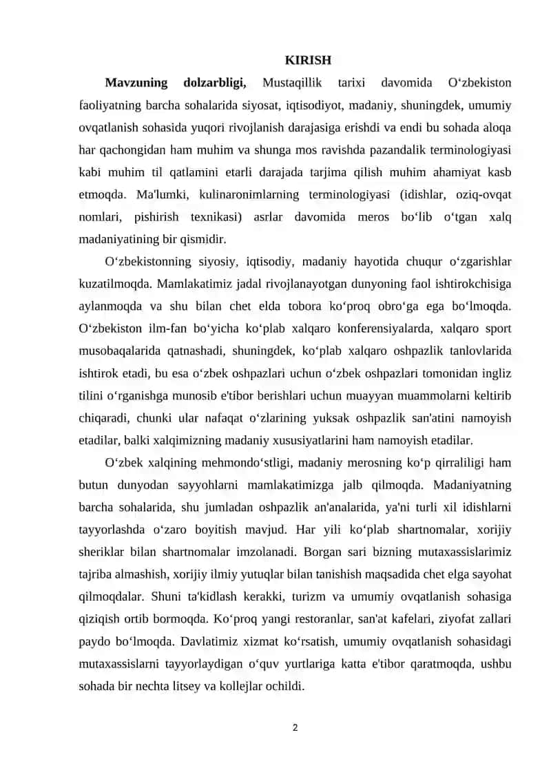 Pazandachilik atamalari tushunchasi 2