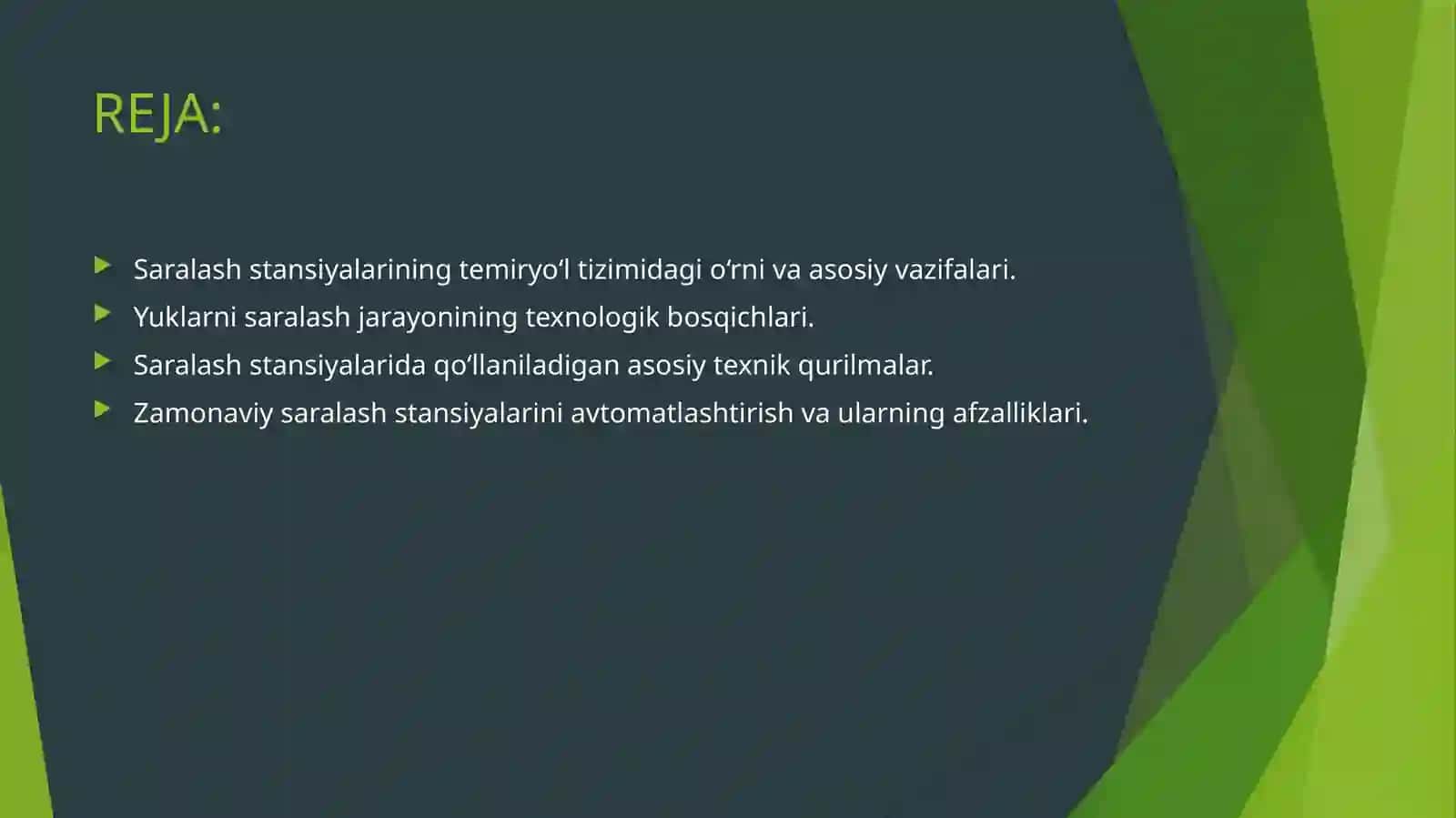 Saralash stansiya tizimlari 2