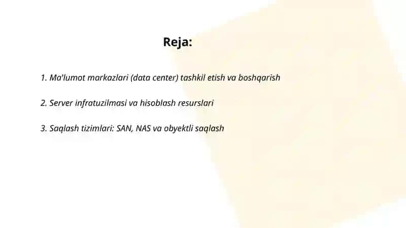 Axborot texnologiyalarining infratuzulmasi 2