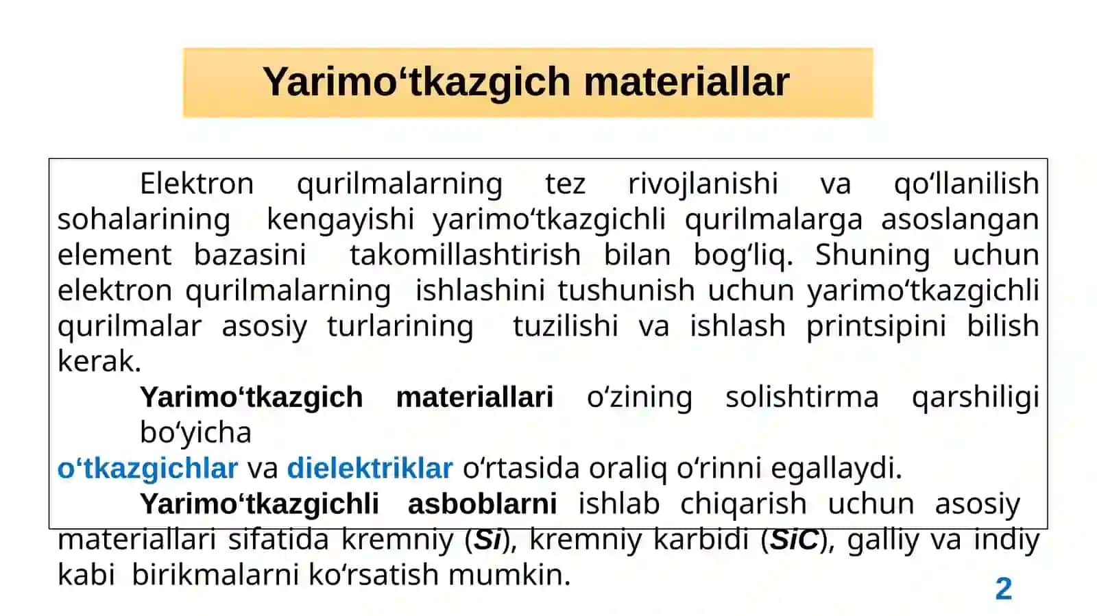 Yarimo‘tkazgich materiallar 2