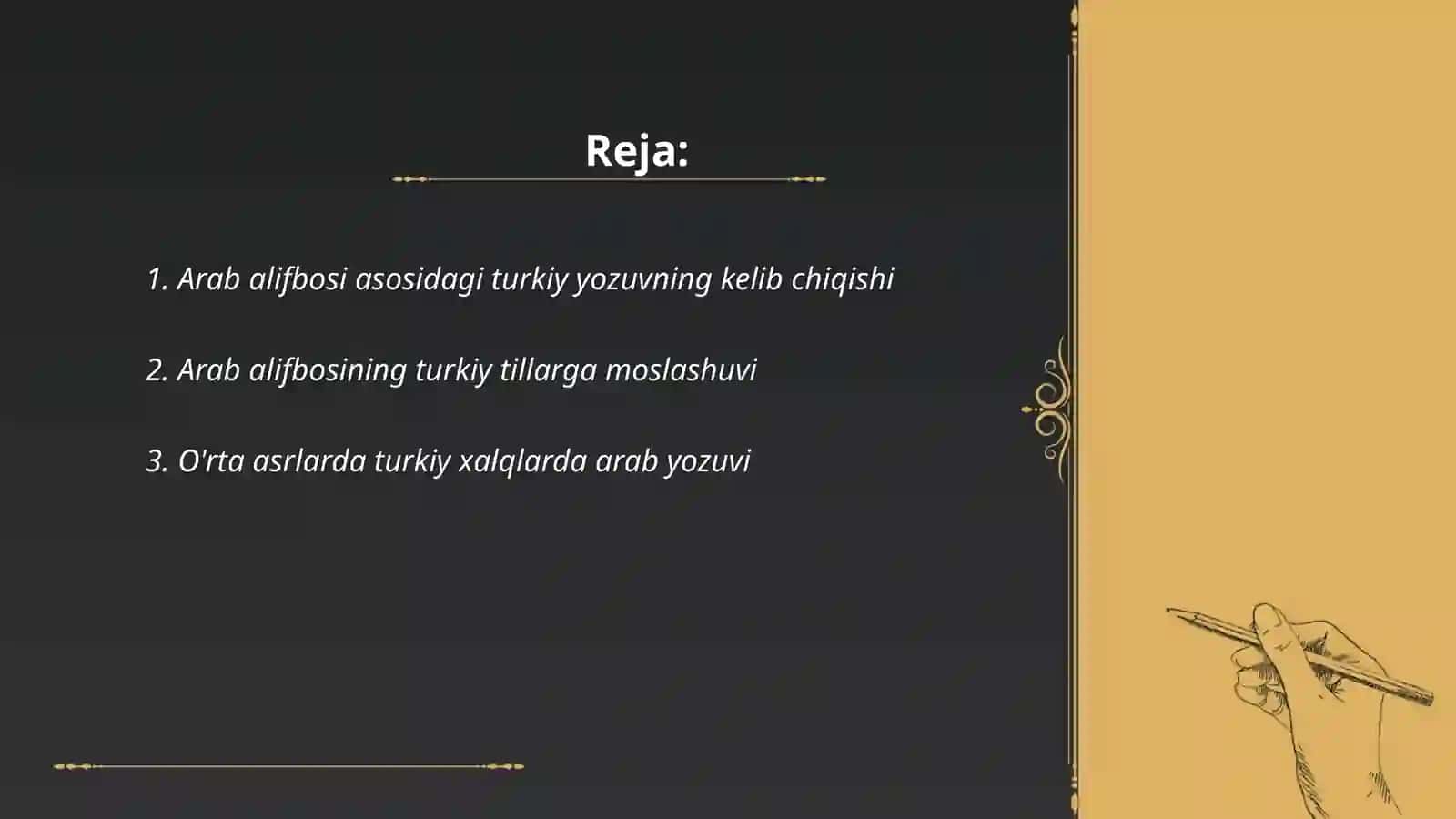 Arab alifbosi asosidagi turkiy yozuvning ilk bosqichi 2