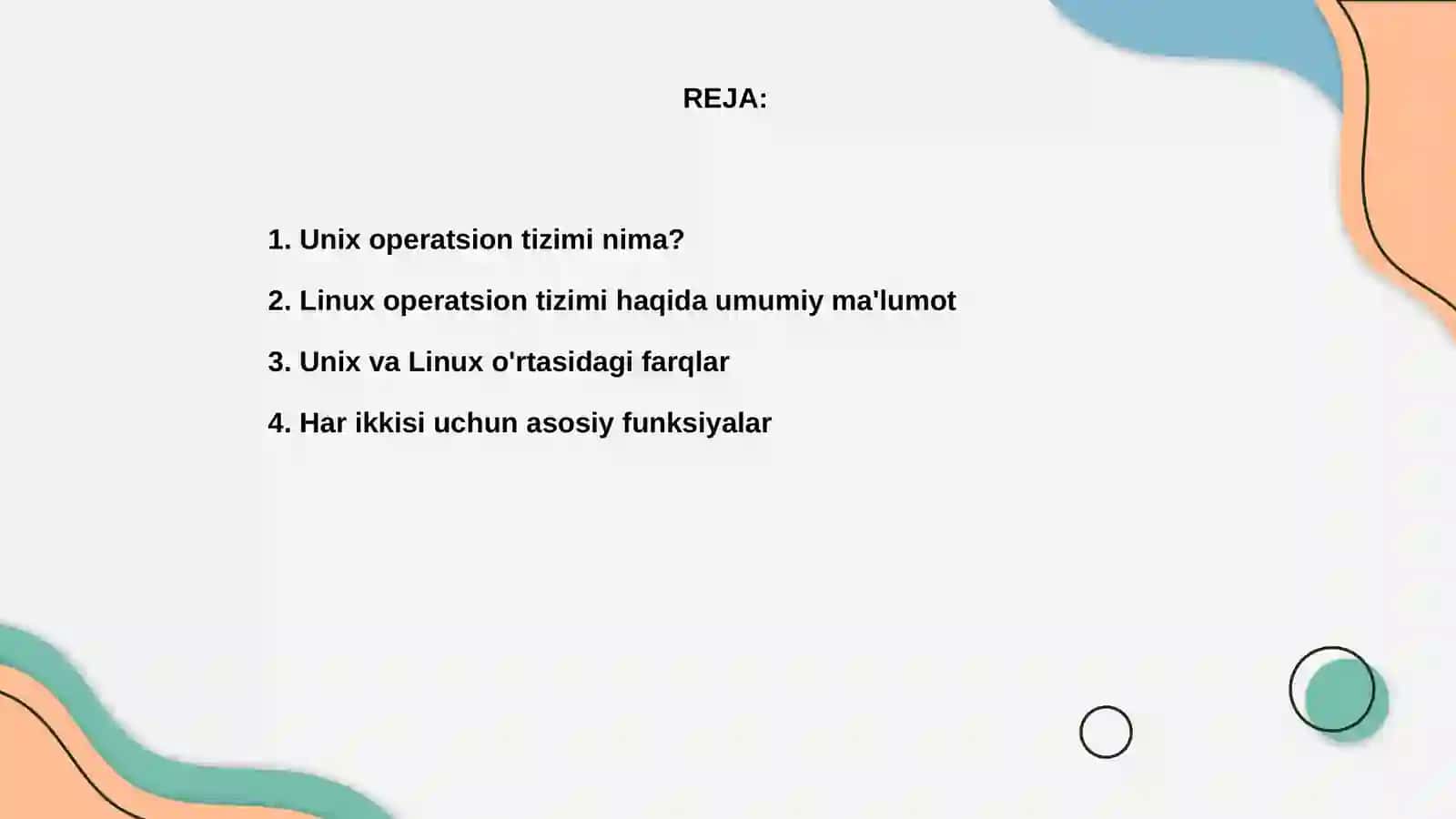 Unix va Linux operatsion tizimlarining umumiy ta'rifi 2