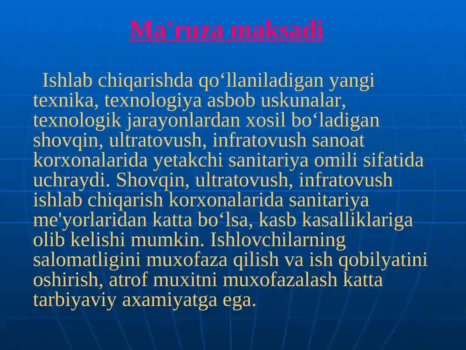 Ishlab chiqarishda shovqin 2
