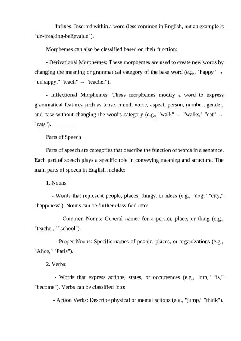 Morphology: Morpheme 2