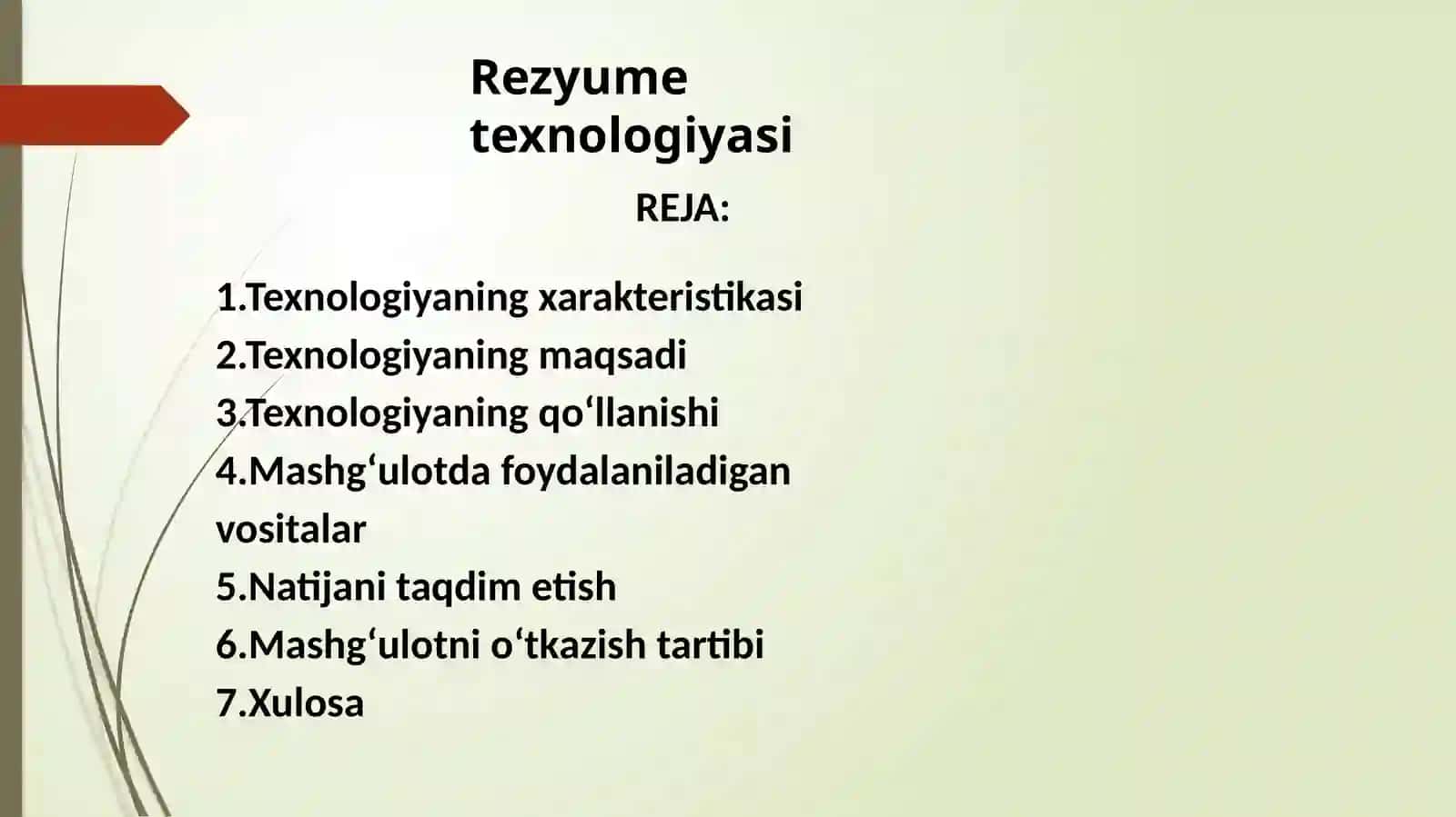 Rezyume texnologiyasi 2