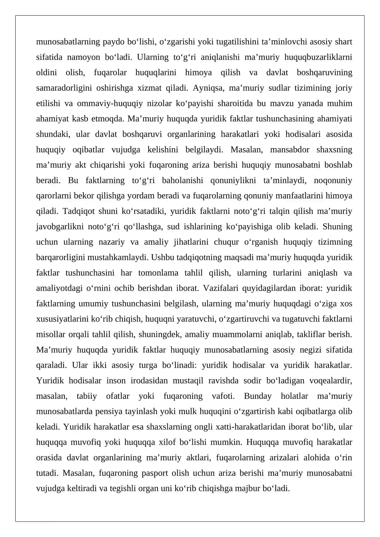 Ma'muriy huquqda yuridik faktlar 2