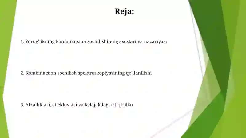 Yorug'likning kombinatsion sochilishi 2