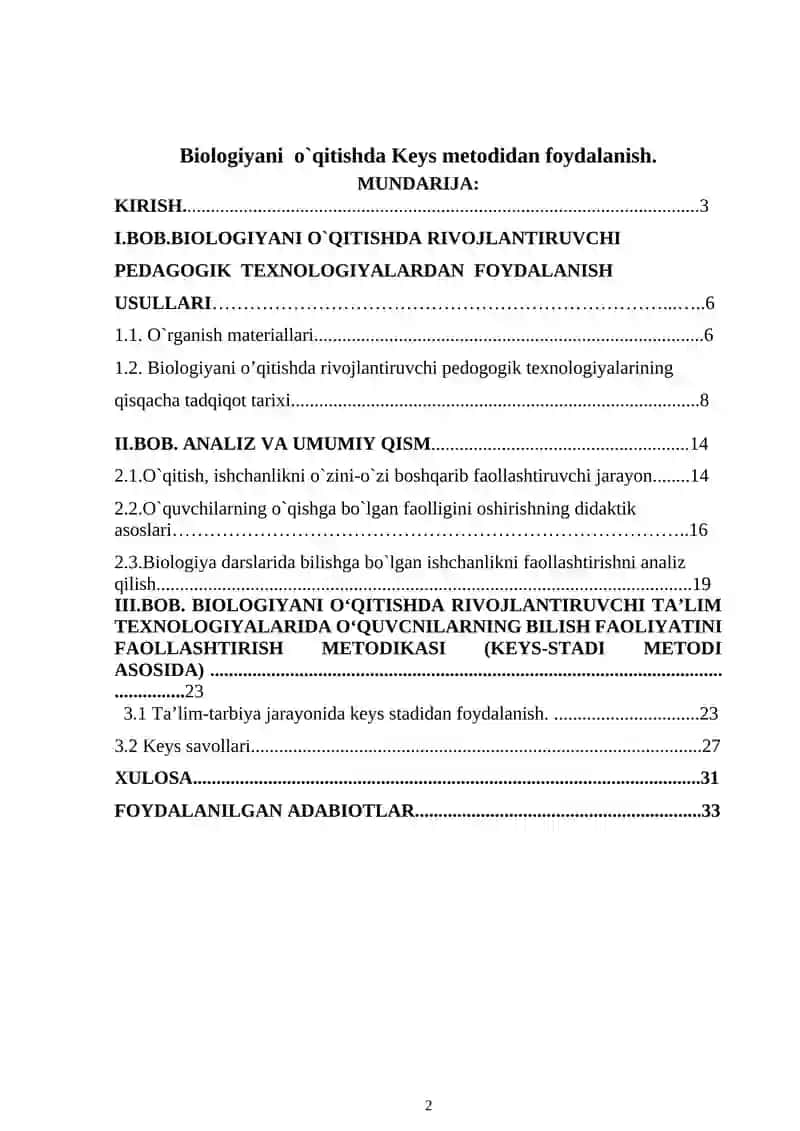 Biologiya darslarida Keys metodi 2