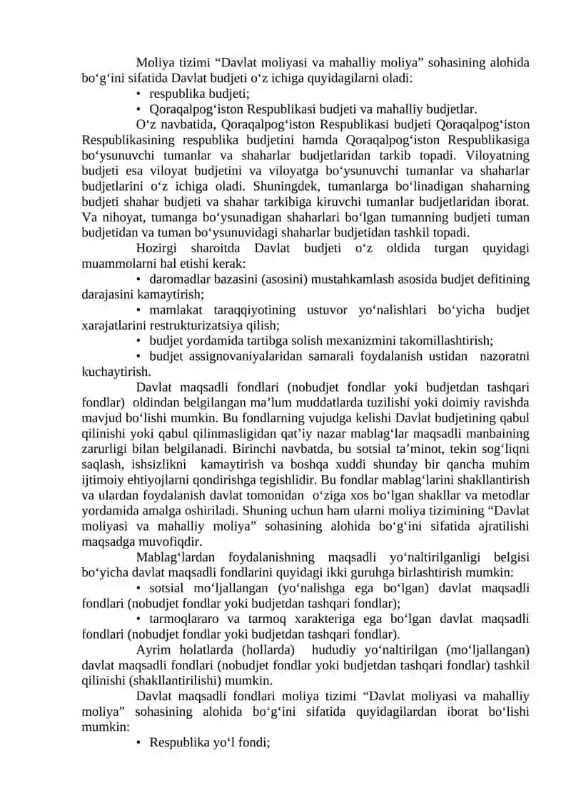 Moliya tizimi 2