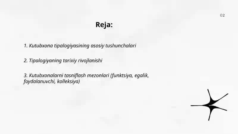 Kutubxonalar tipalogiyasi (umumiy tavsifi) 2