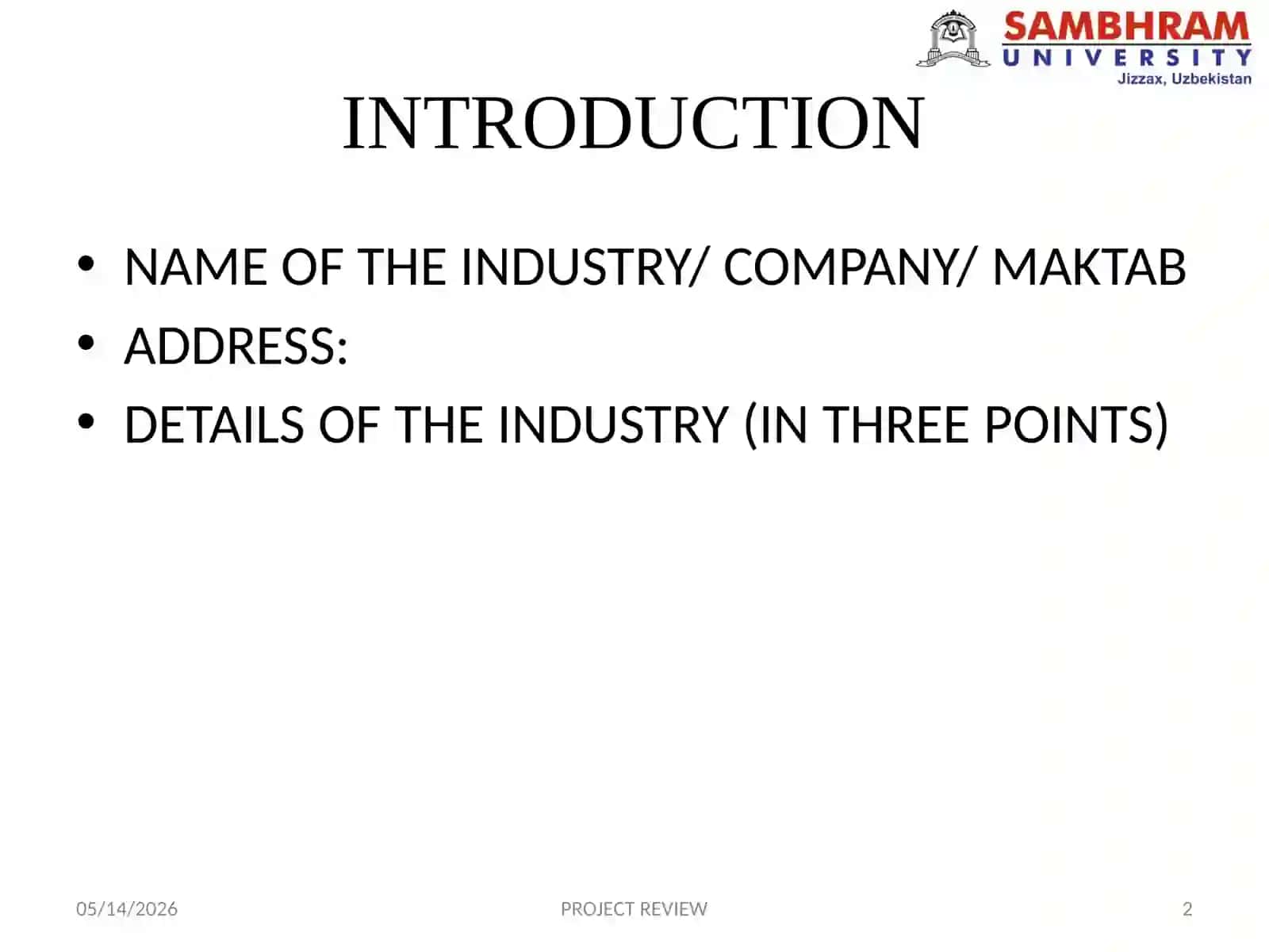 INTERNSHIP TITLE 2