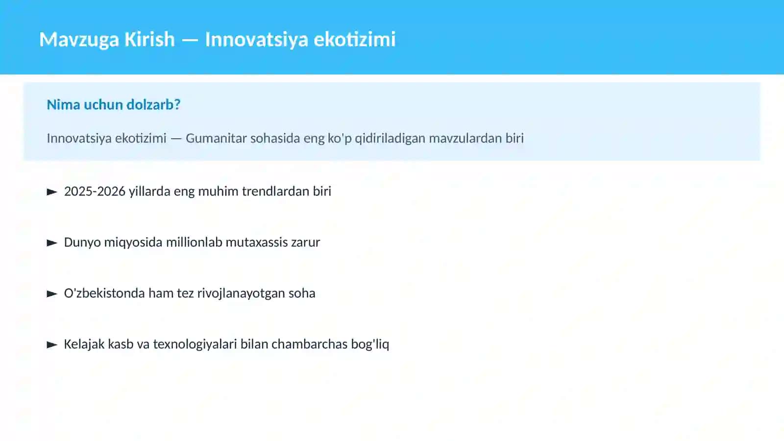 Innovatsiya ekotizimi 2