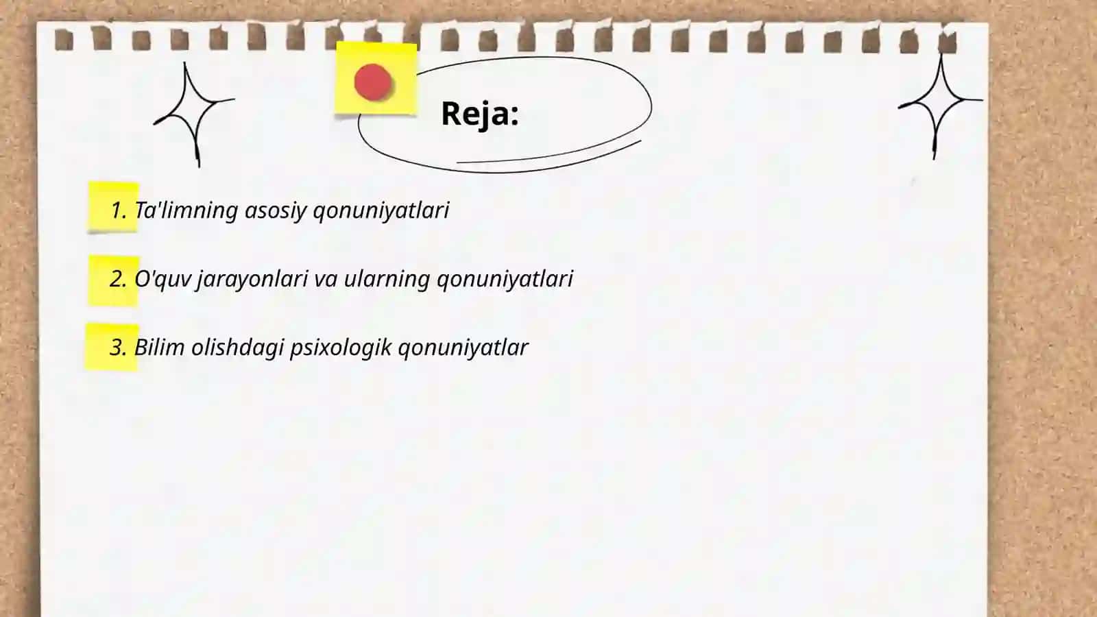 Ta'lim qonuniyatlari 2