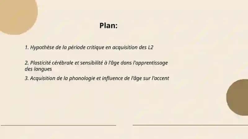 Caracteristiques d'age dans l'apprentissage d'une langue etrangere 2