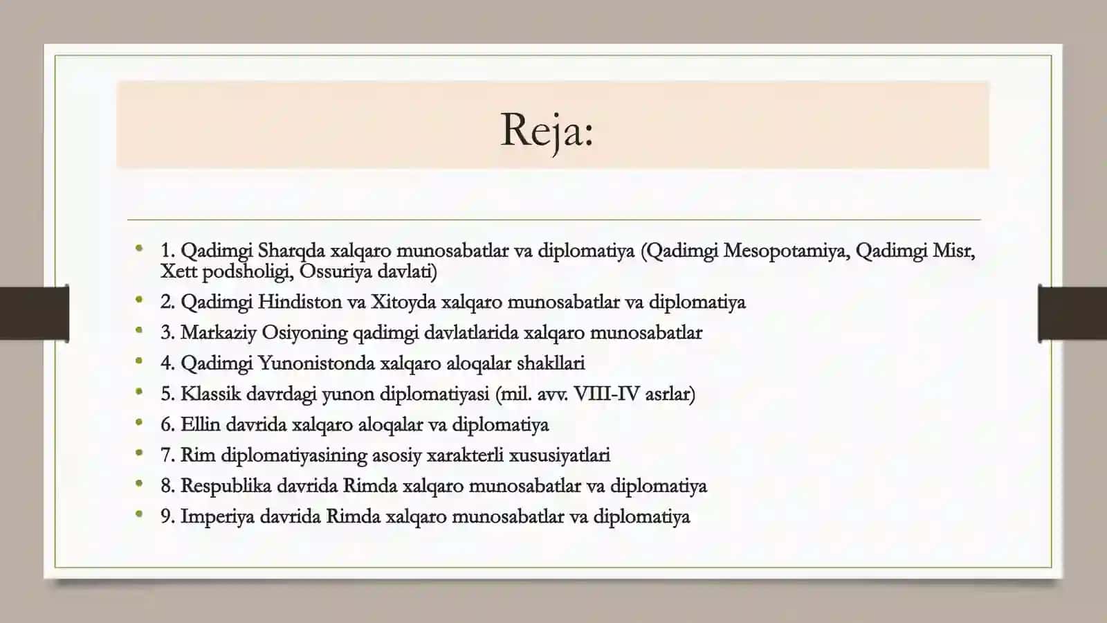 Qadimgi Sharqda Xalqaro Munosabatlar va Diplomatiya 2