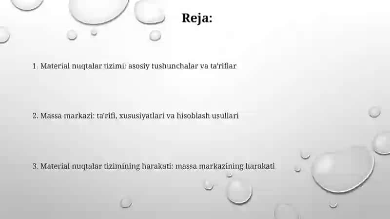 Material nuqtalar tizimi 2