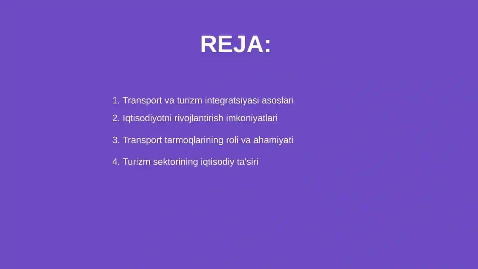 Transport-turizm integratsiya iqtisodiyoti 2