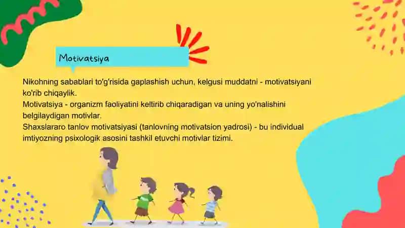 Turmush qurishning umumiy motivatsiyasi 2