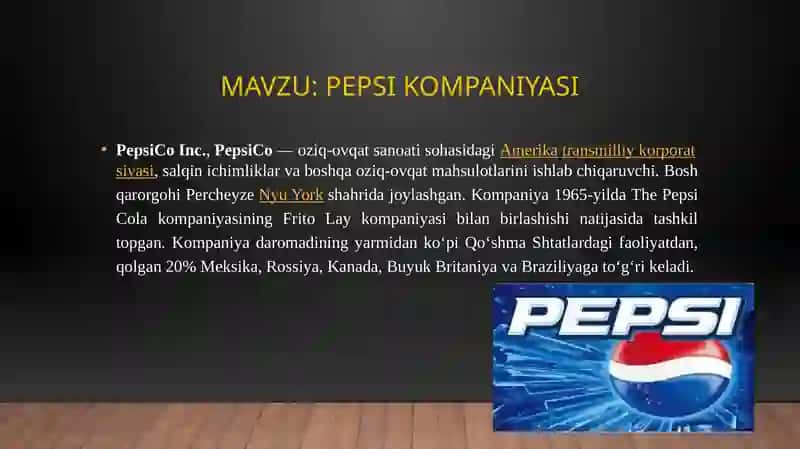 Pepsi Kompaniyasi 2