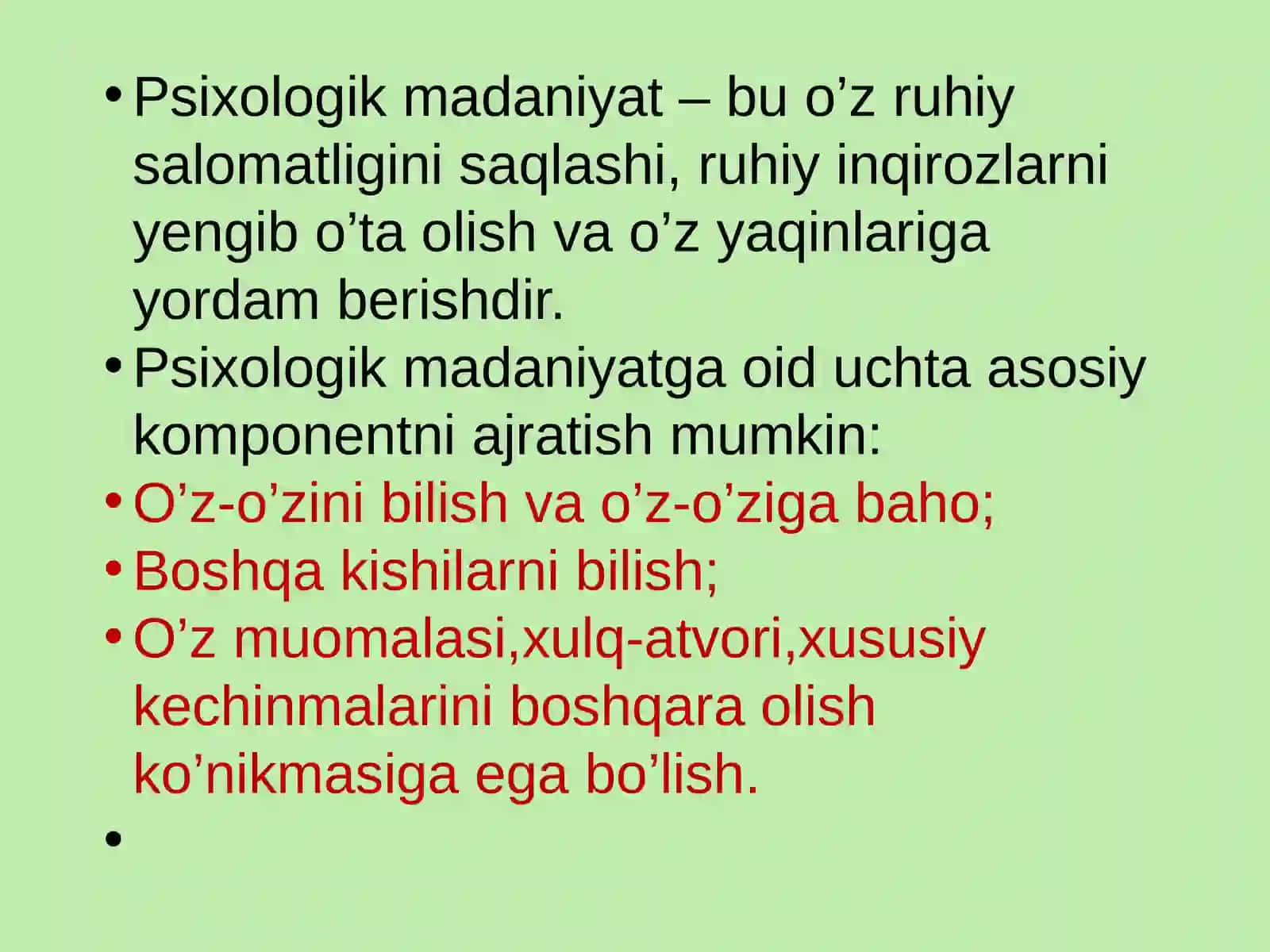 Konfliktlar bilan ishlashning psixologik an'analari 2