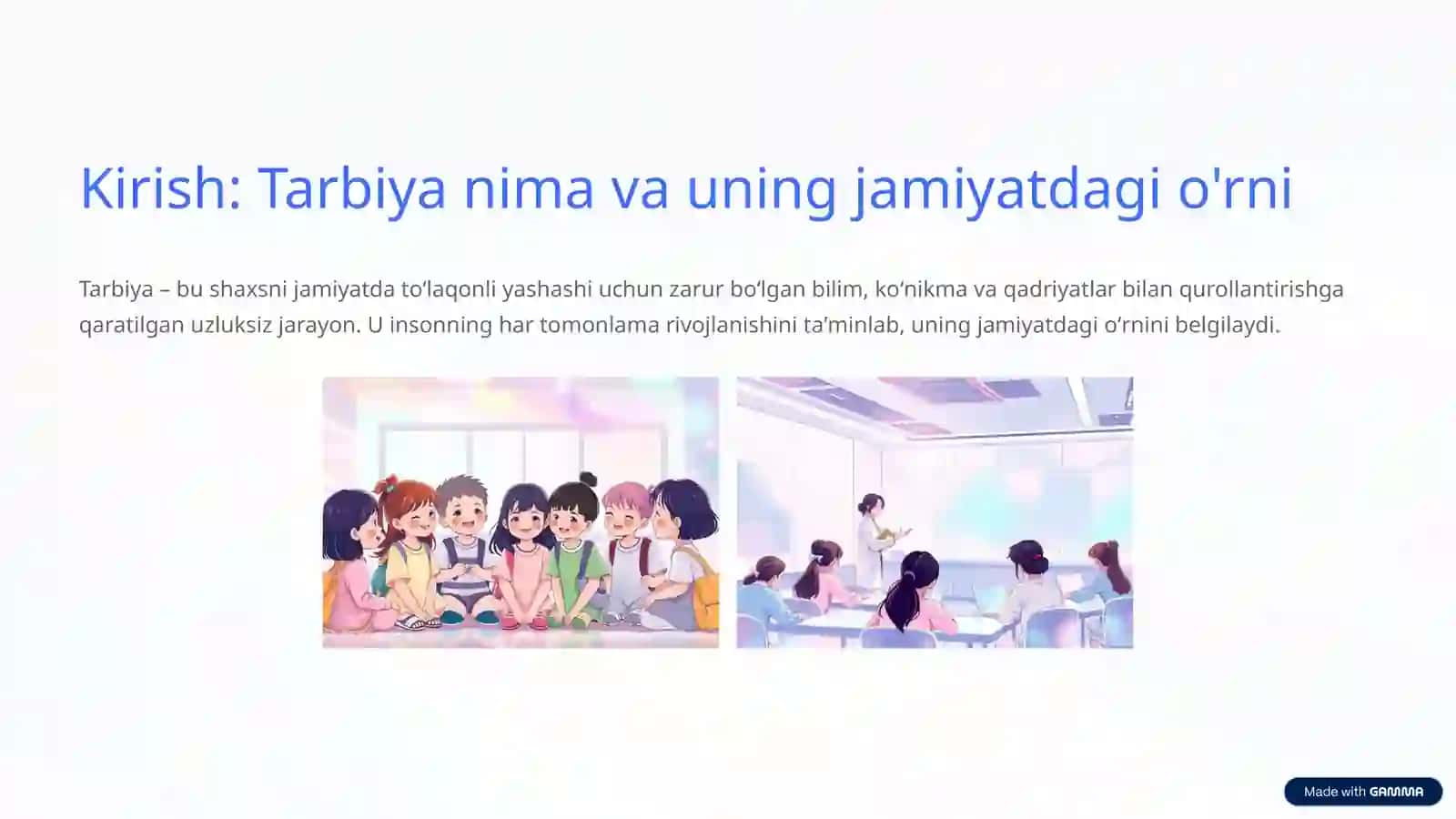 Tarbiyaning maqsad va vazifalari: Keng qamrovli tahlil 2