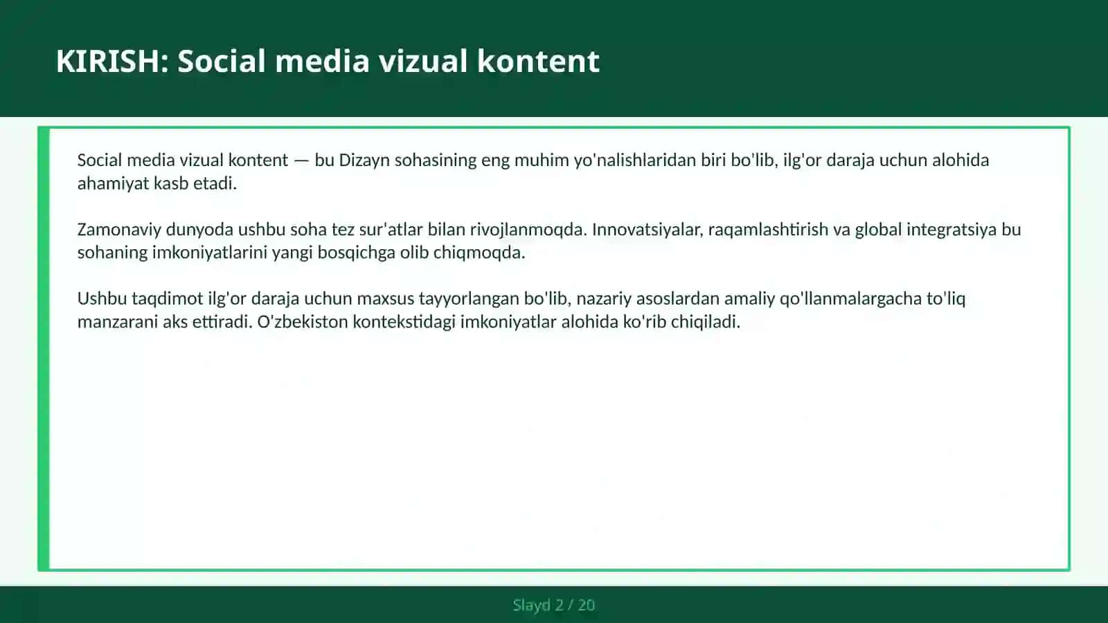 SOCIAL MEDIA VIZUAL KONTENT 2