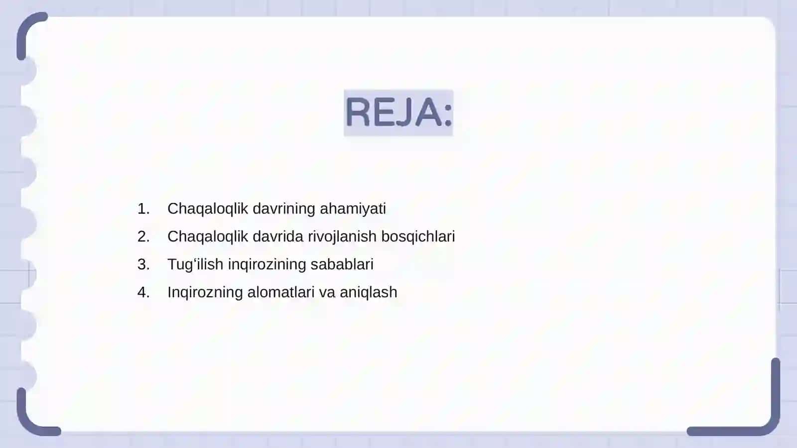 Chaqaloqlik davri va tugʻilish inqirozi 2