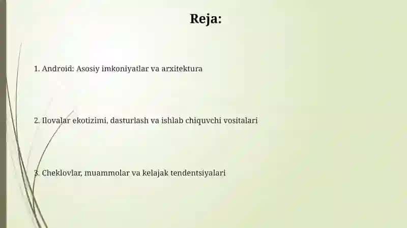 Android: Asosiy imkoniyatlar va arxitektura 2