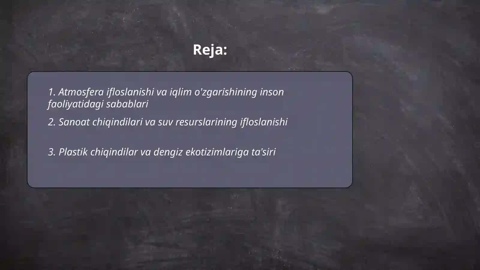 Inson faoliyatining tabiatga tasiri va tabiatni javobi 2