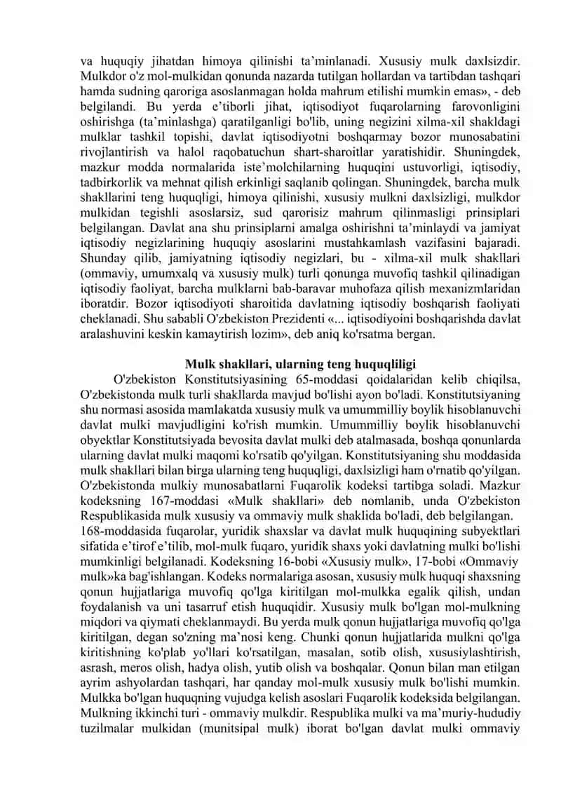 O‘zbekiston Respublikasi Konstitutsiyasida jamiyat va shaxs munosabatlari referat 2