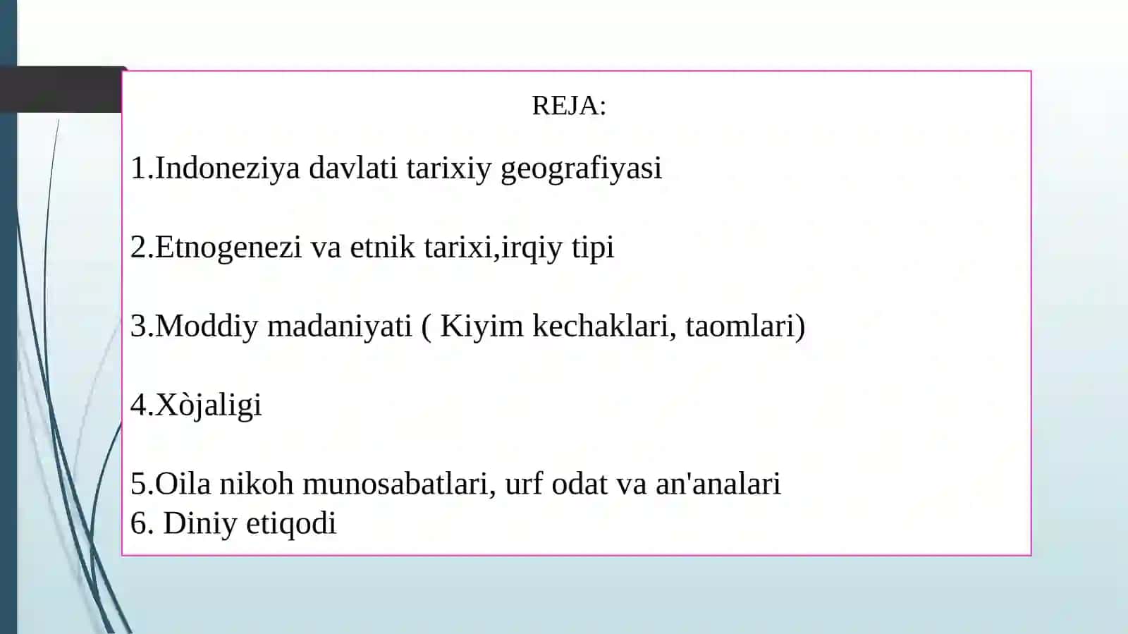 INDONEZIYA XALQI ETNOLOGIYASI 2