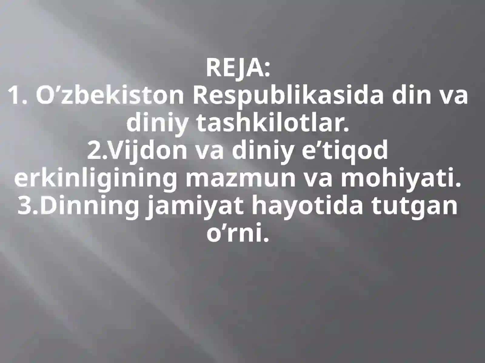 Vijdon Va E’TIQOD ERKINLIGINING TA’RiFi 2