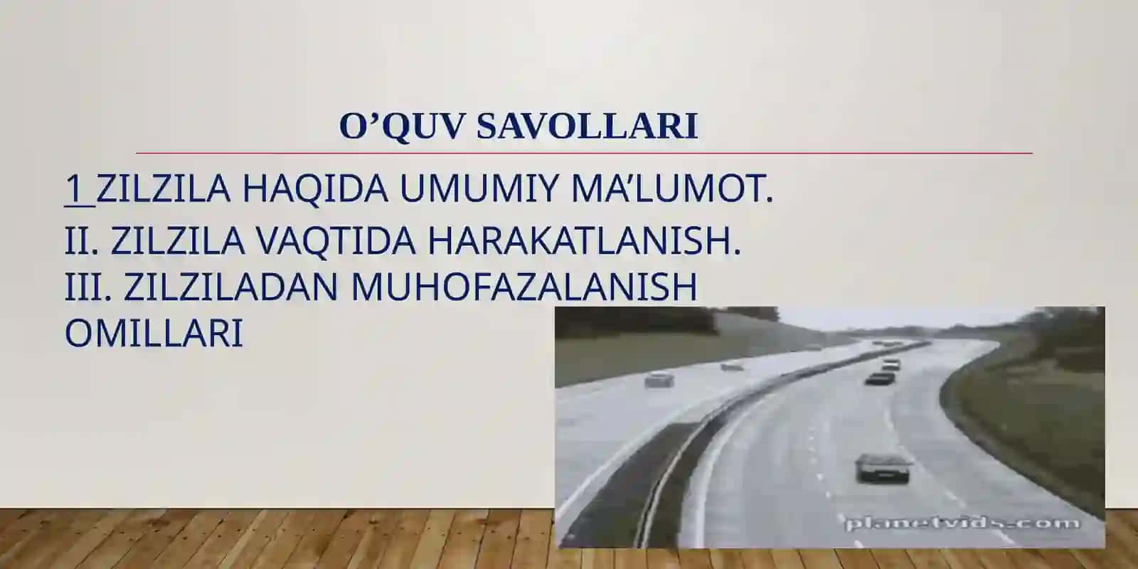 Zilzila va Zilzila Vaqtida Harakatlanish 2