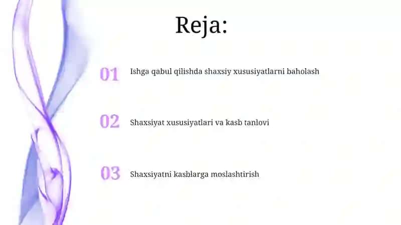 Shaxsiyat va kasb 2