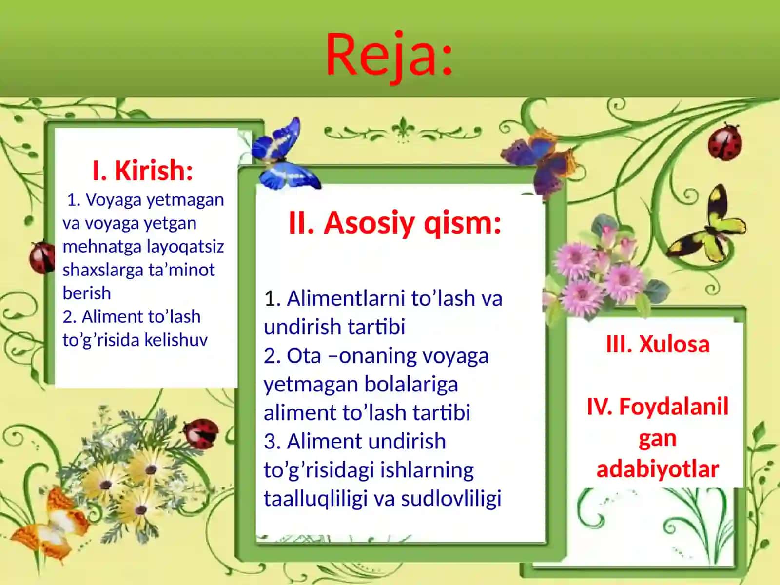 Aliment majburiyatlari 2