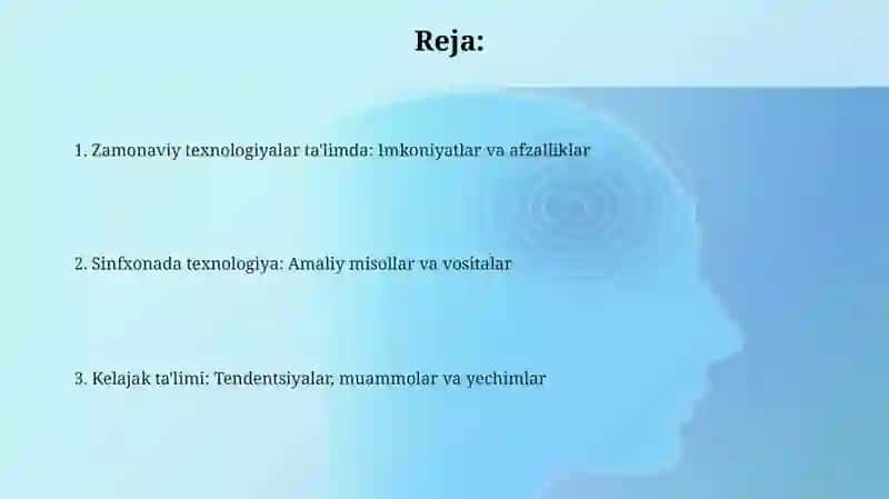 Zamonaviy texnologiyalar ta'limda 2