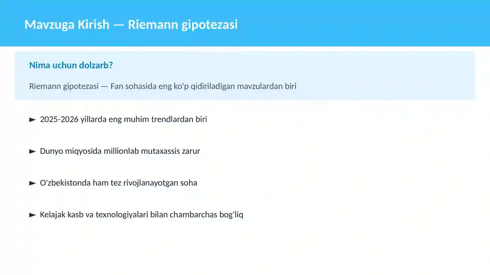 Riemann gipotezasi 2