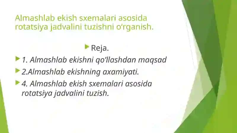 Almashlab ekish sxemalari 2