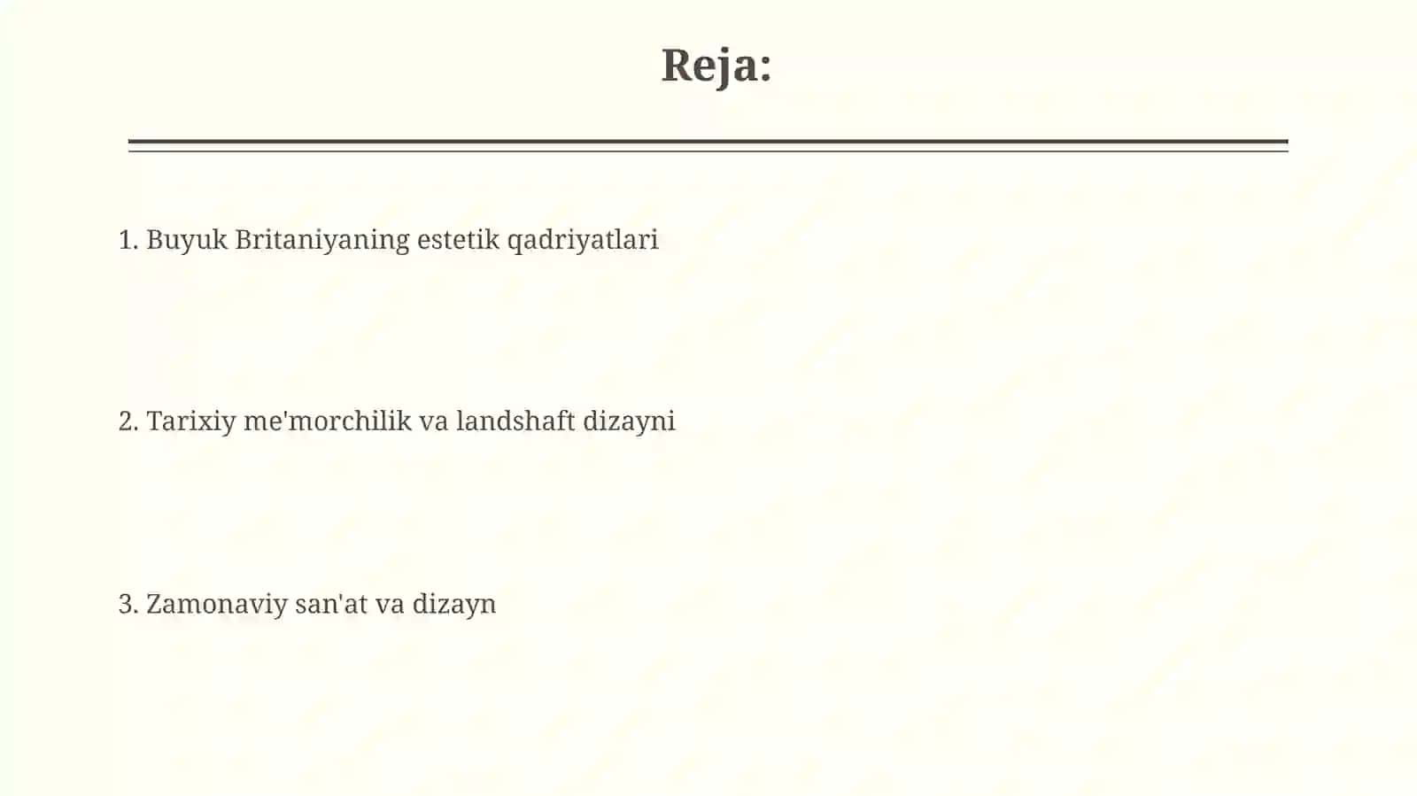 Buyuk Britaniyaning estetik qadriyatlari 2