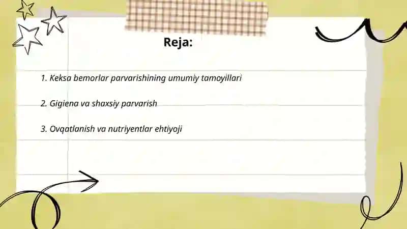 Keksa bemorlarni parvarishlash 2