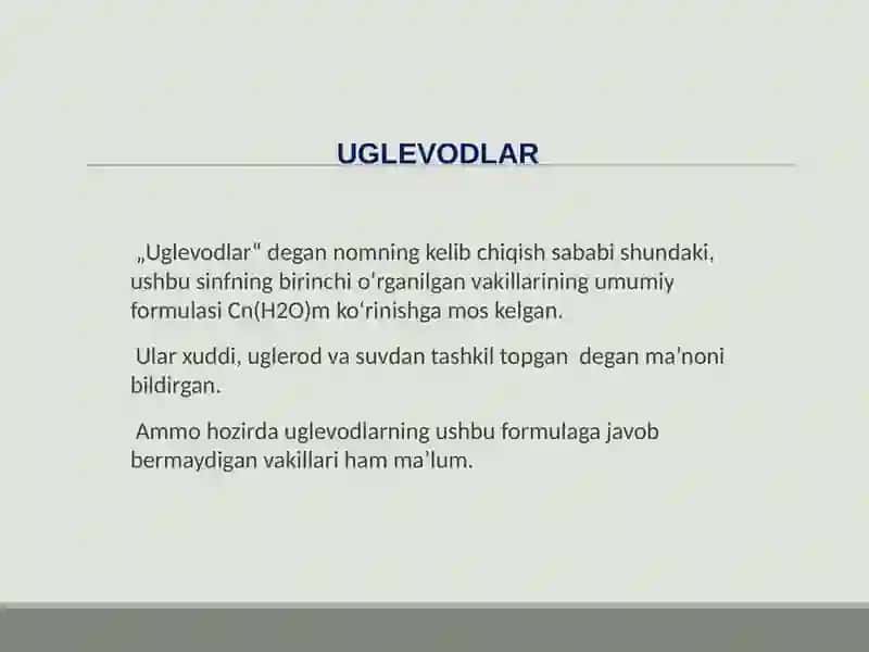 Uglevodlar 2