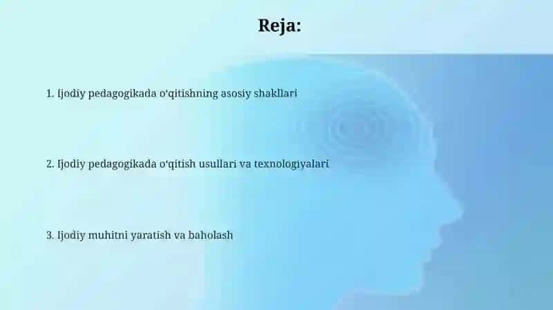 Ijodiy pedagogikada oʻqitishning asosiy shakllari 2