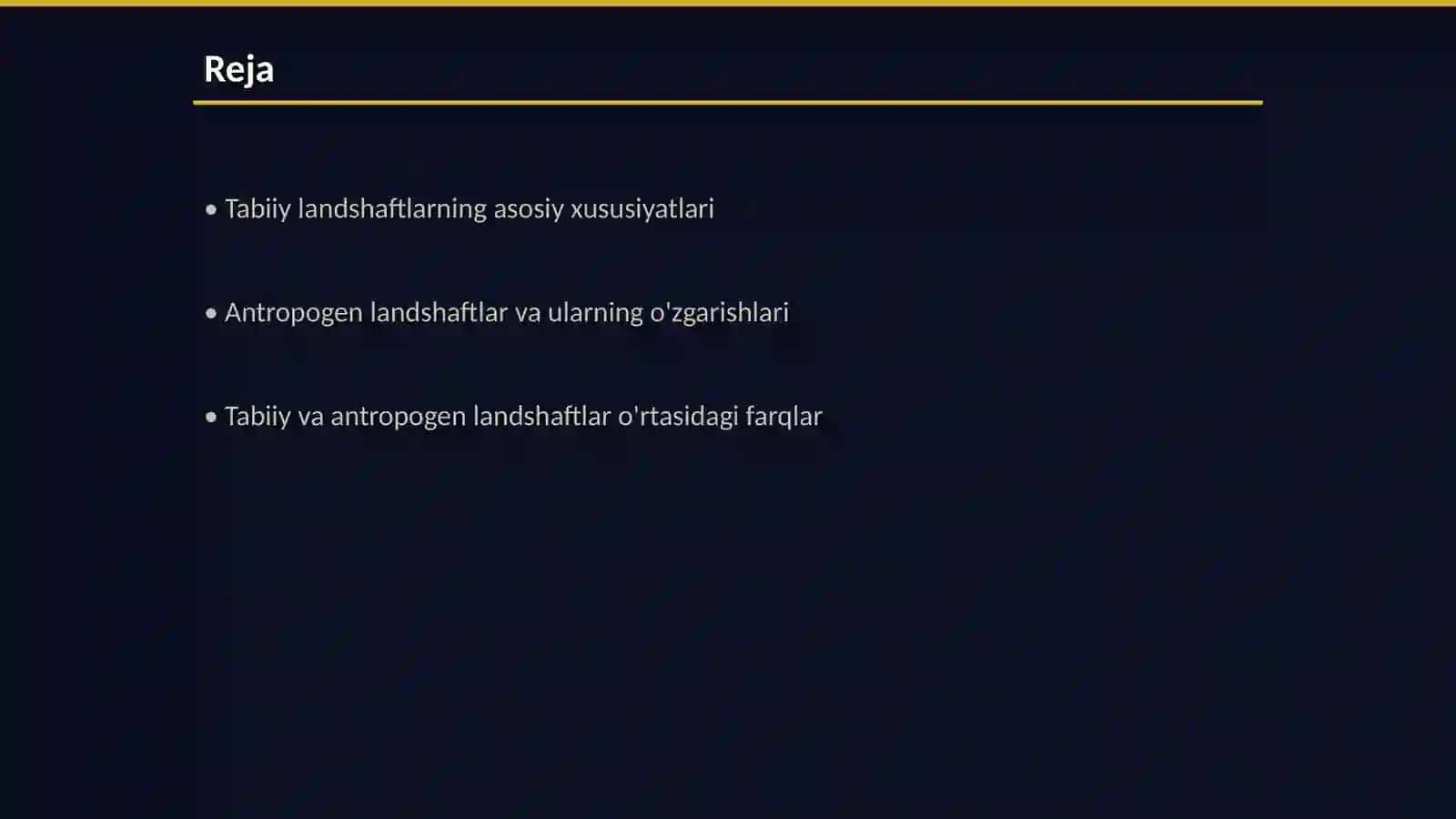 Tabiiy va antropogen landshaftning xususiyatlari 2