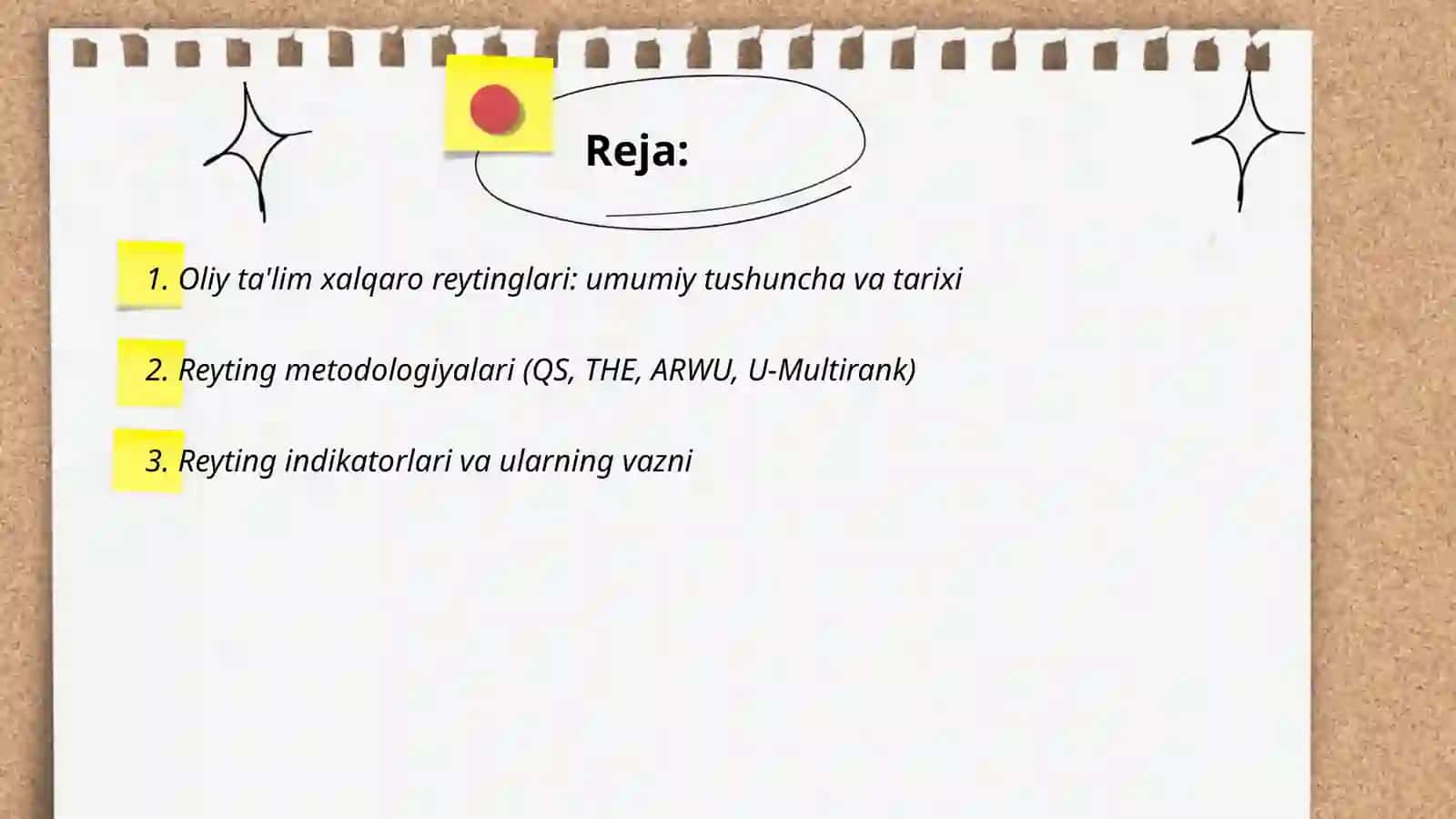 Oliy ta'lim xalqaro reytinglari 2