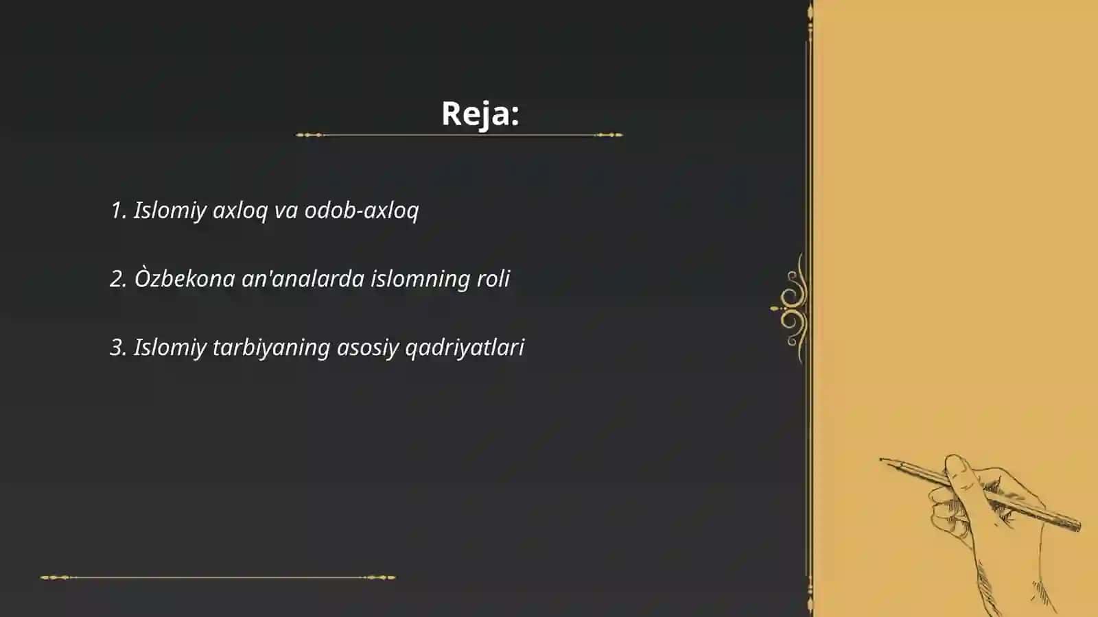 Islom dini va òzbekona tarbiya 2