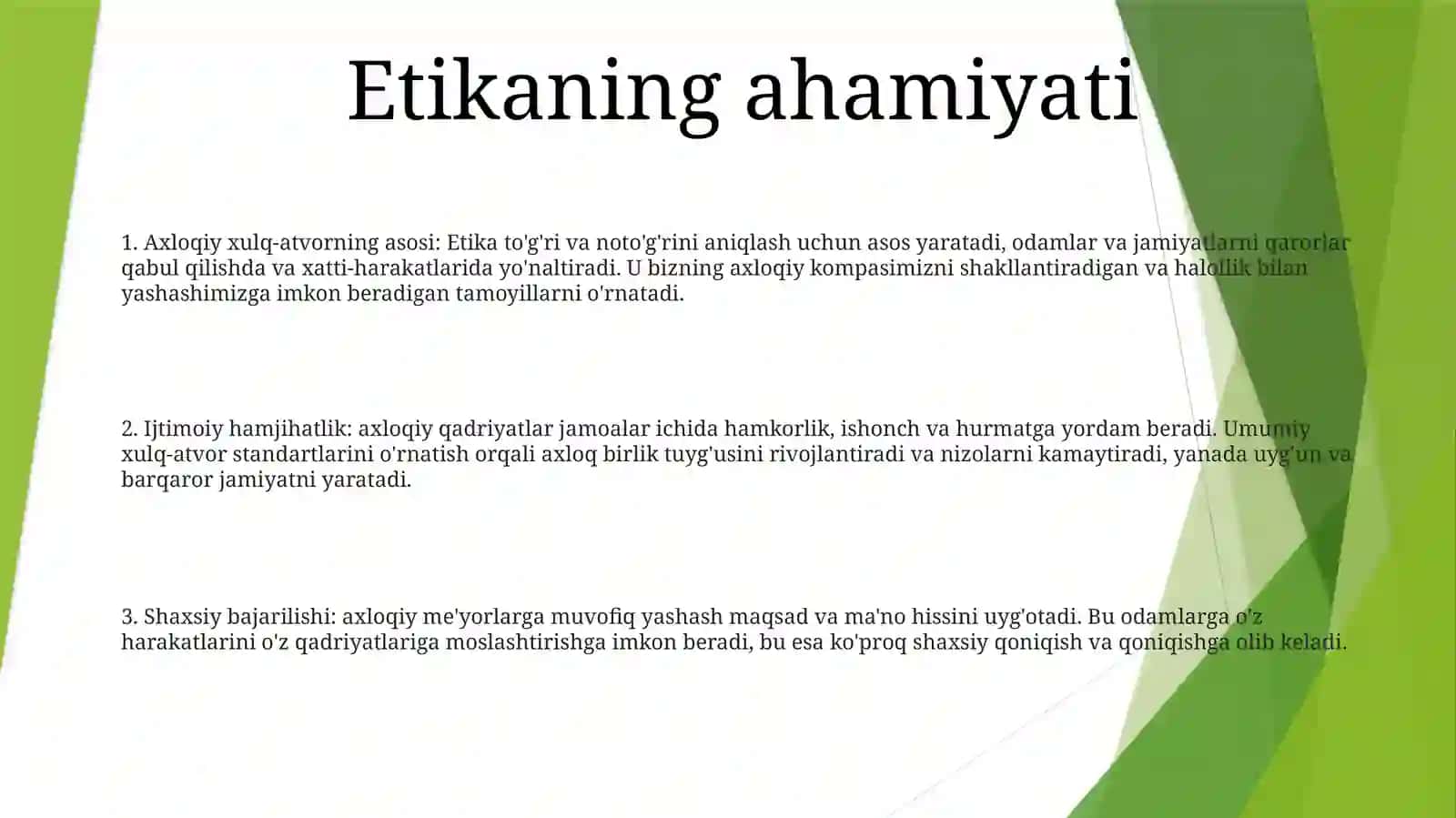 Etikaning Mazmun Va Mohiyati 2