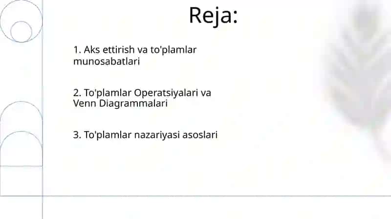 To'plamlar Operatsiyalari va Venn Diagrammalari 2