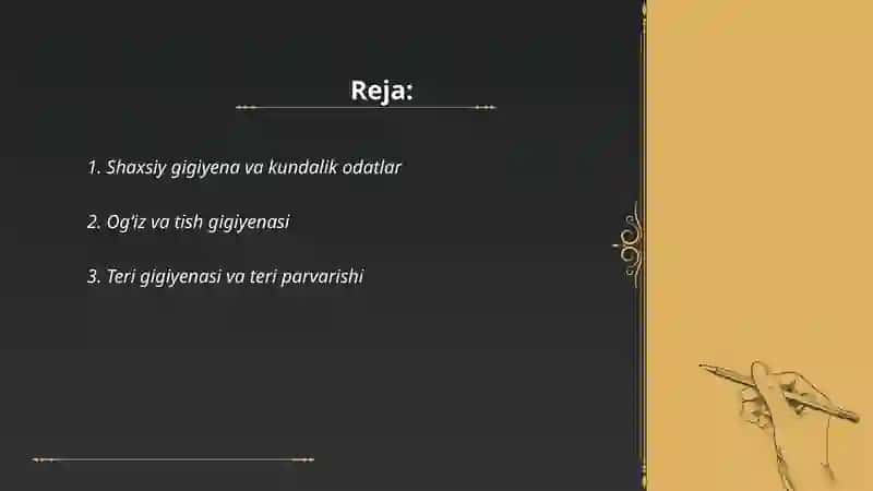 Sog'lom turmush tarzining gigiyenik asoslari 2