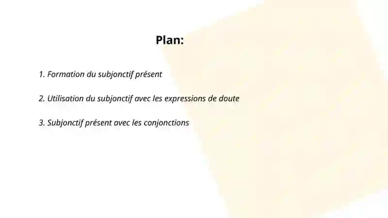 Le subjonctif présent 2