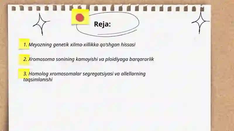 Meyozning biologik ahamiyati 2